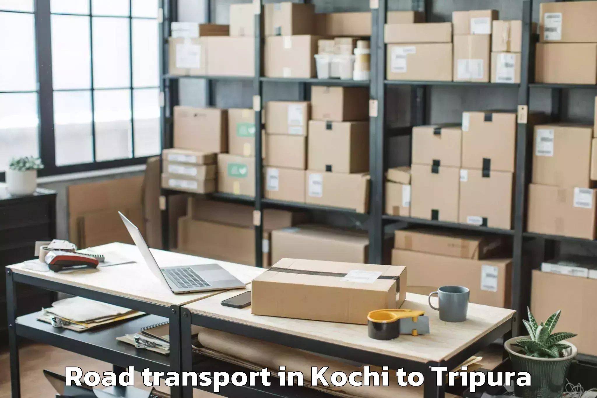 Kochi to Kamalpur Airport Ixq Road Transport Booking